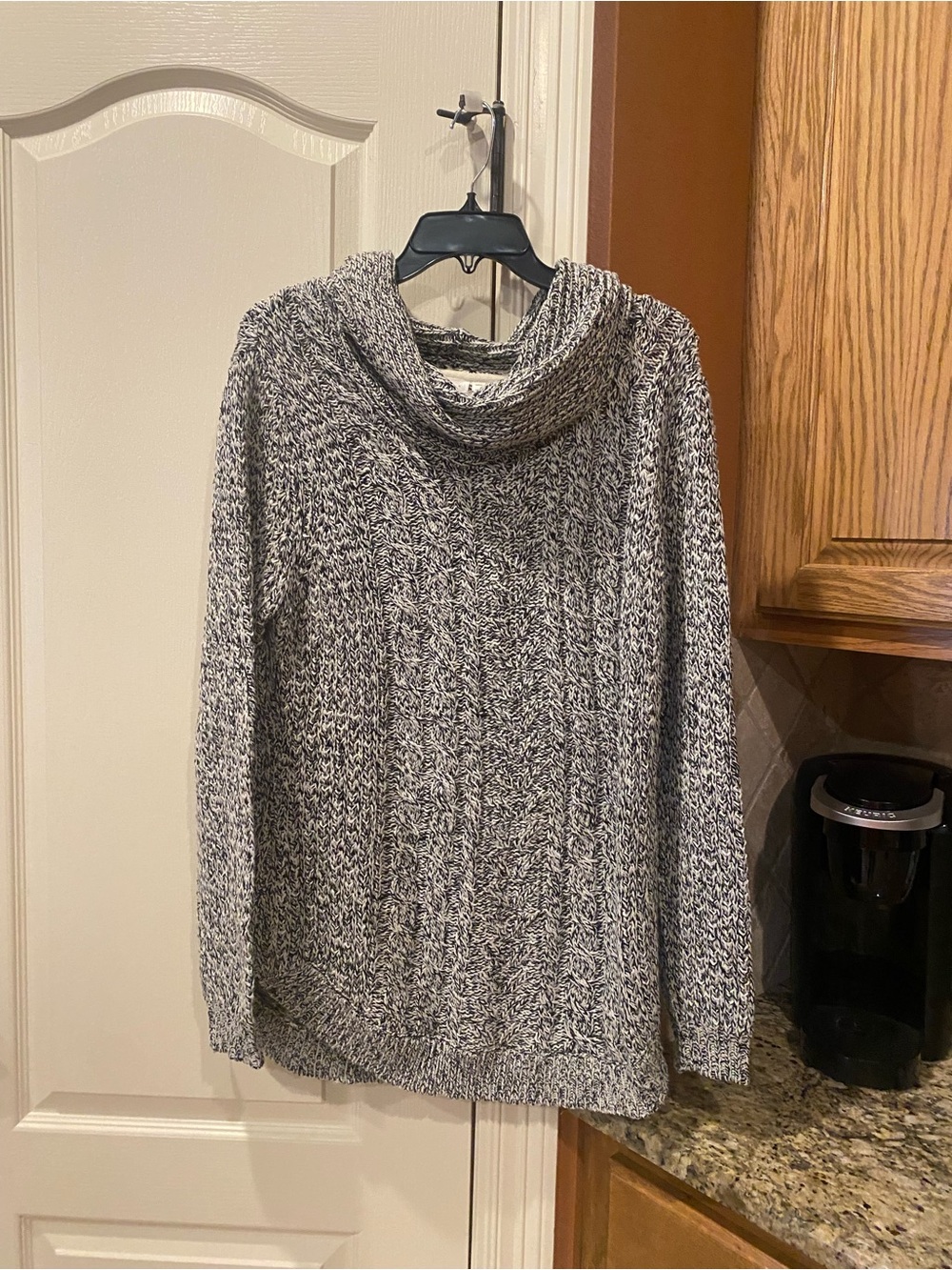 Cozy Marled Gray Cowl Neck Women's Sweater